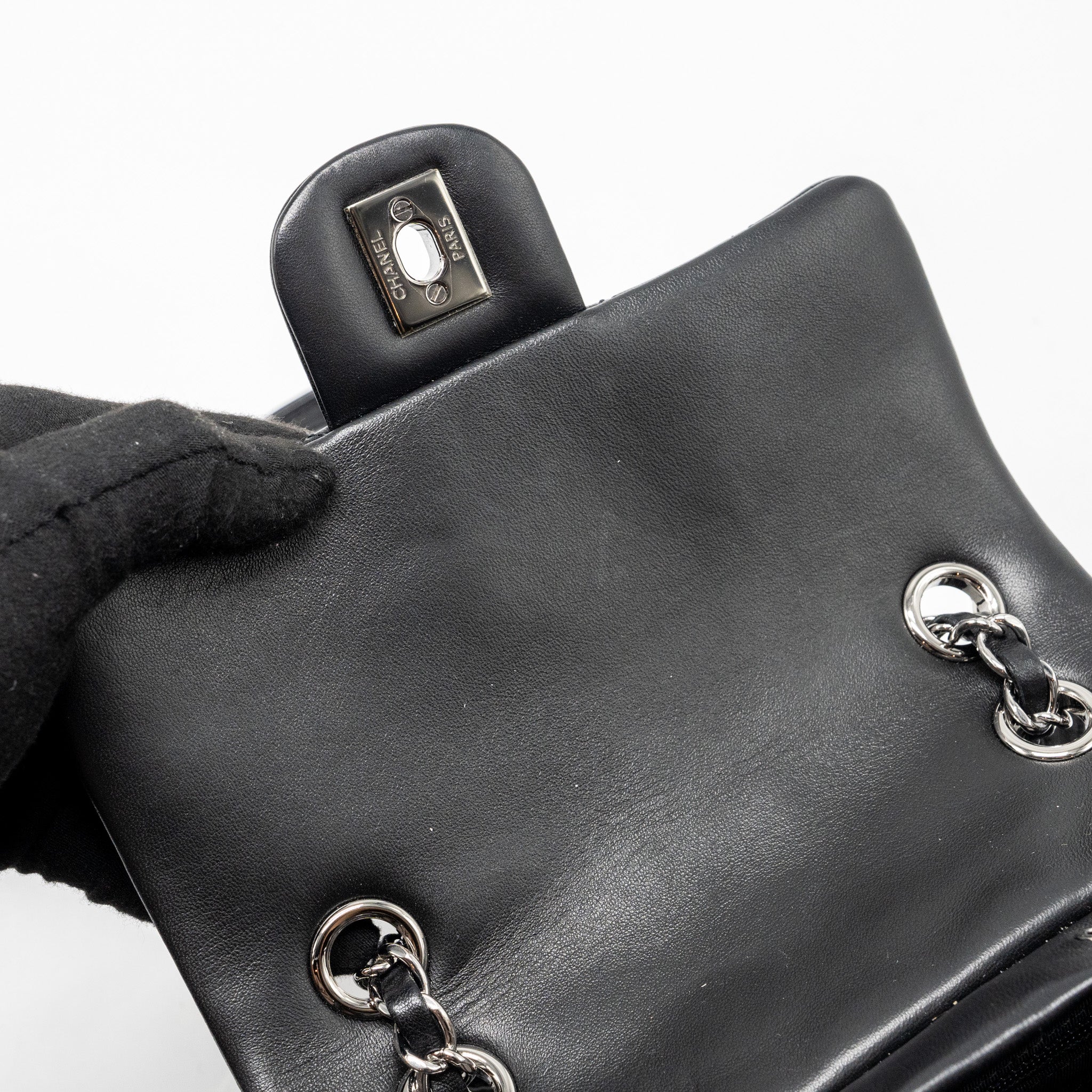 SMALL URBAN SPIRIT BACKPACK LAMBSKIN BLACK WITH BLACK HARDWARE
