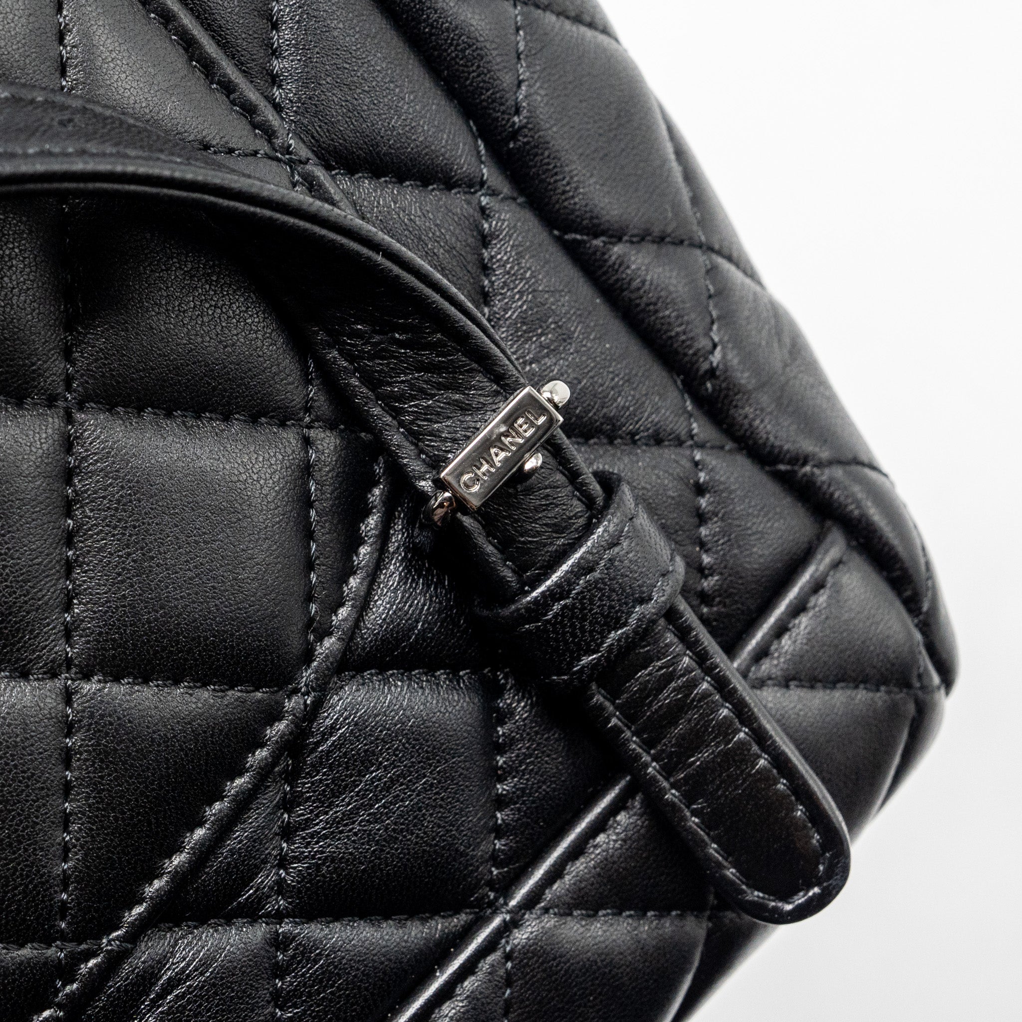 SMALL URBAN SPIRIT BACKPACK LAMBSKIN BLACK WITH BLACK HARDWARE
