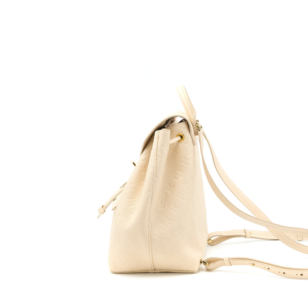 MONTSOURIS BACKPACK MONOGRAM EMPREINTE CREAM GHW