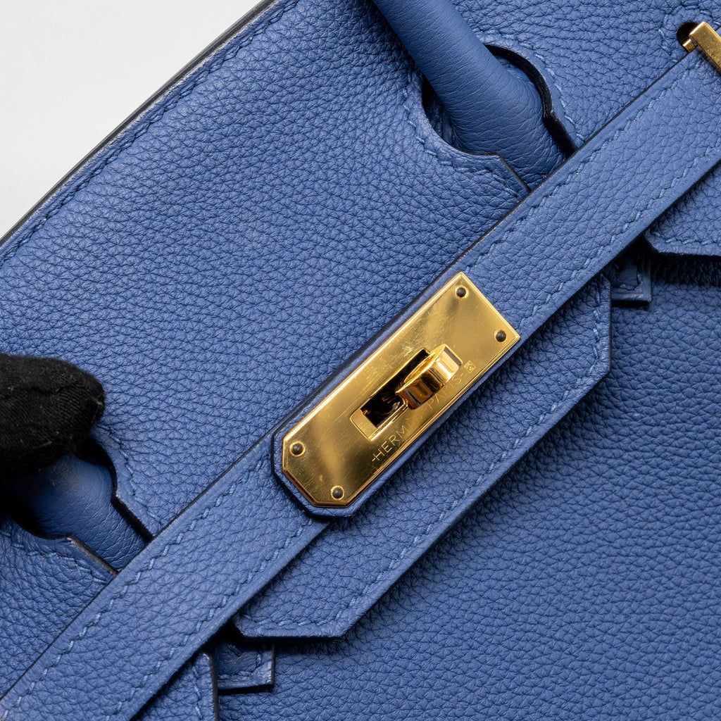 HERMES BIRKIN 30 TOGO BLUE BRIGHTON GHW