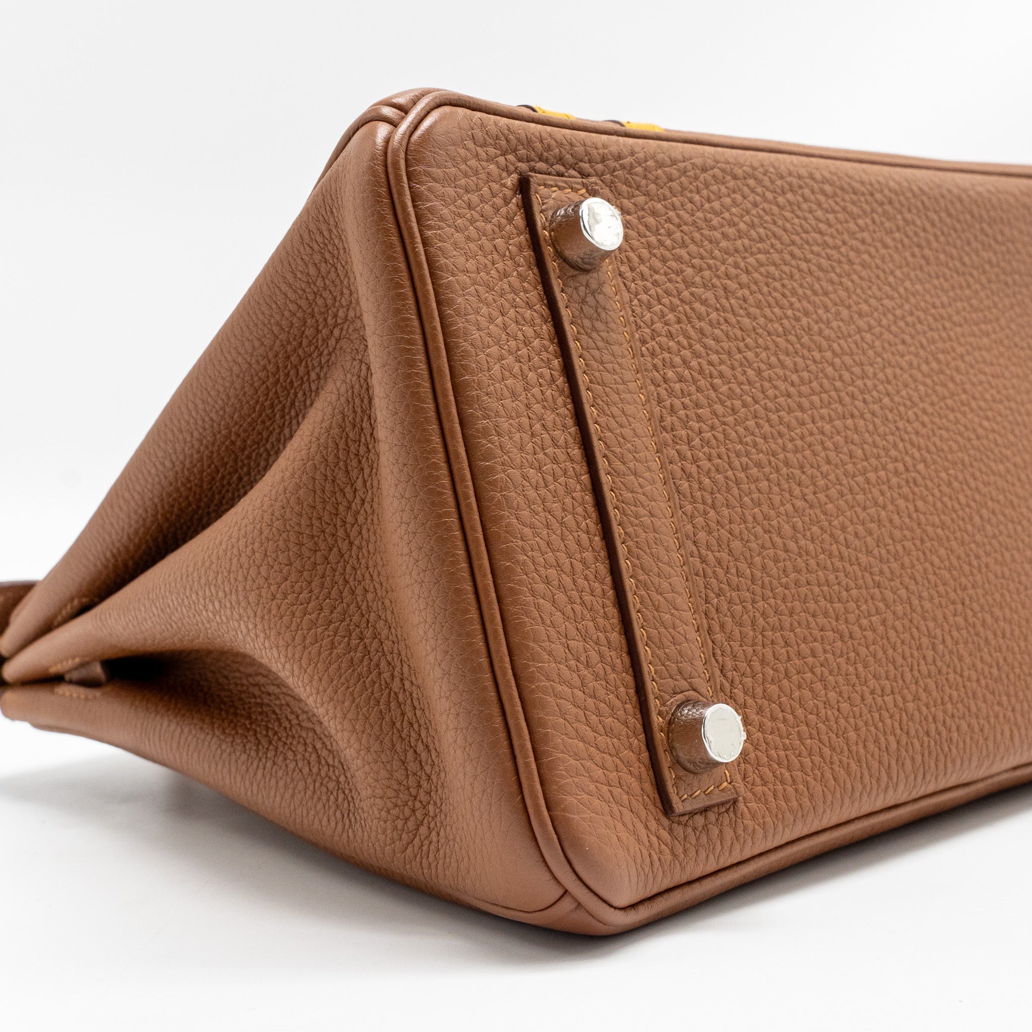HERMES BIRKIN 25 OFFICER TOGO/SWIFT GOLD/AMBRE SHW