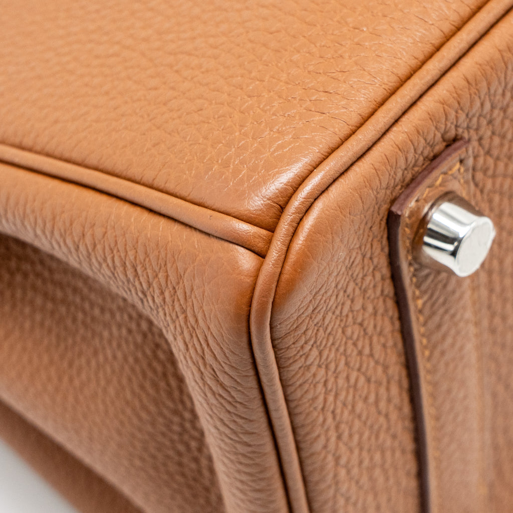 HERMES BIRKIN 25 OFFICER TOGO/SWIFT GOLD/AMBRE SHW