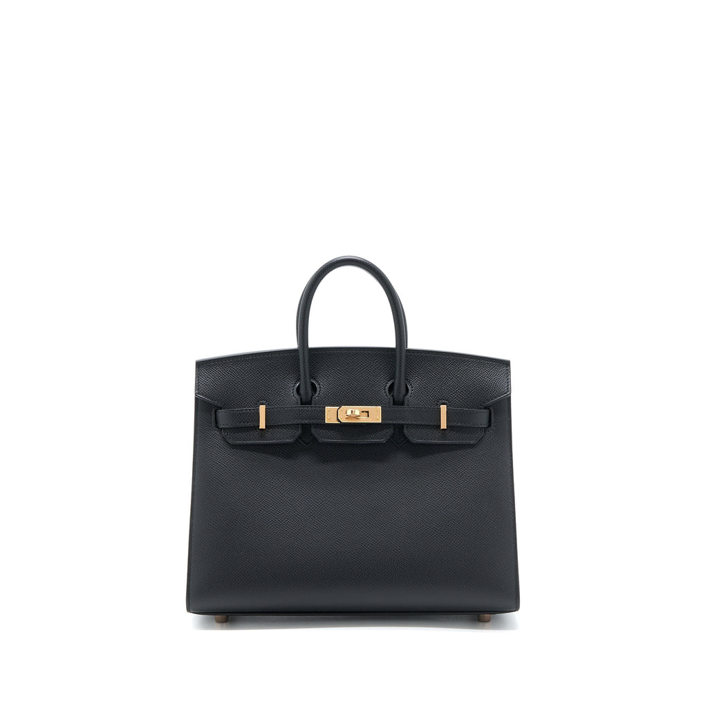 HERMES BIRKIN 25 EPSOM BLACK RGHW