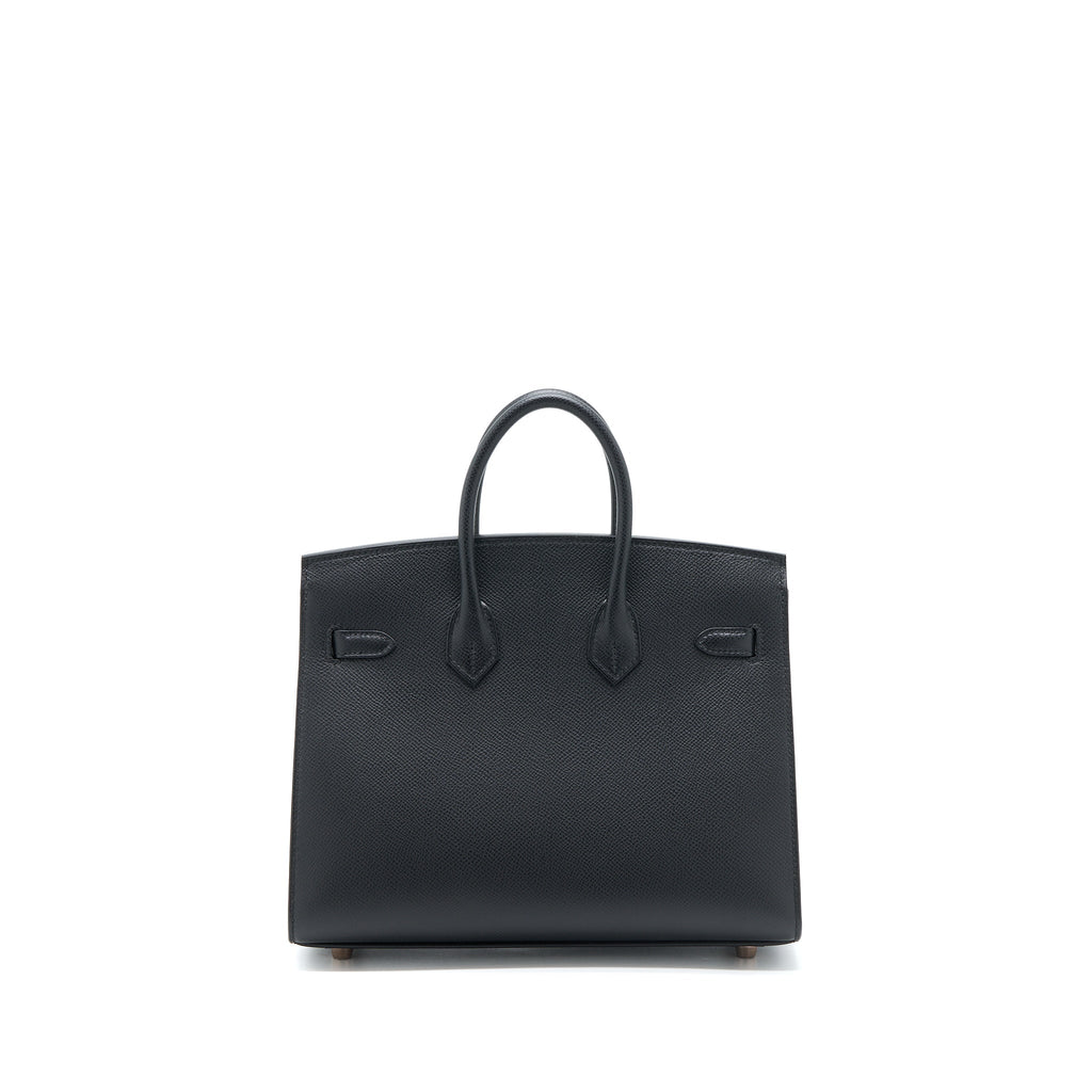 HERMES BIRKIN 25 EPSOM BLACK RGHW