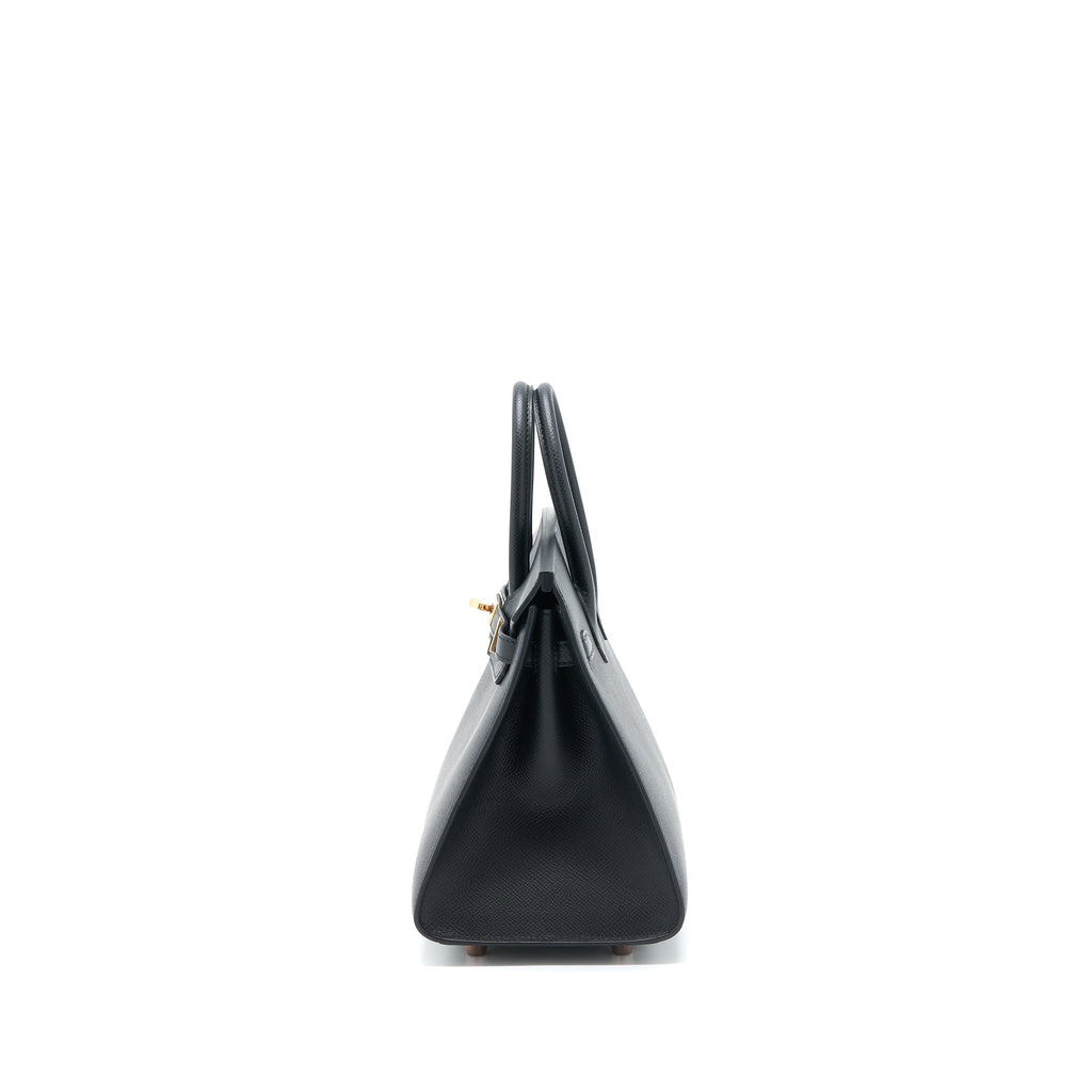 HERMES BIRKIN 25 EPSOM BLACK RGHW