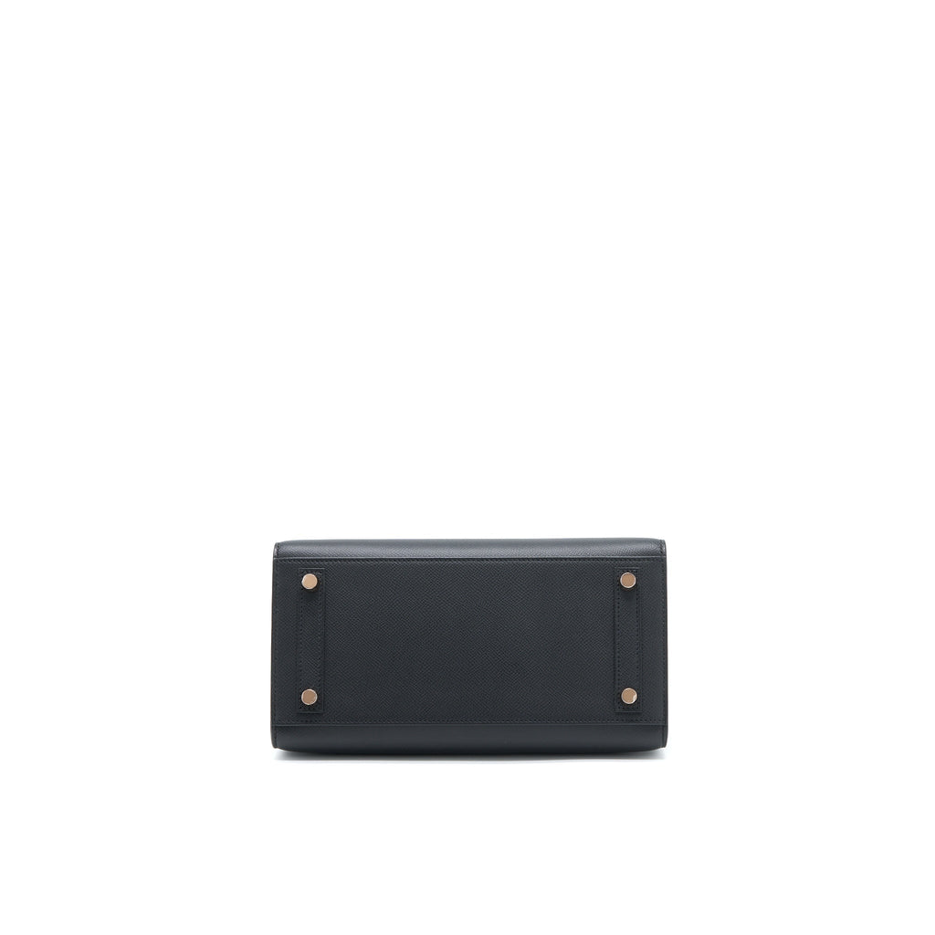 HERMES BIRKIN 25 EPSOM BLACK RGHW