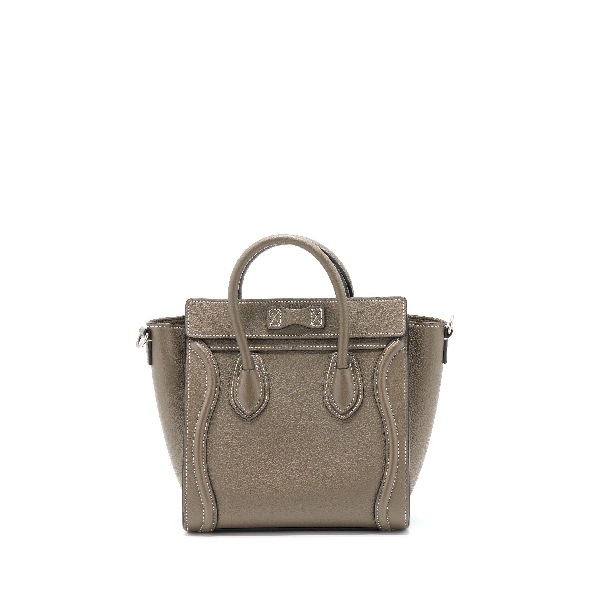 NANO LUGGAGE BAG CALFSKIN GREY SHW