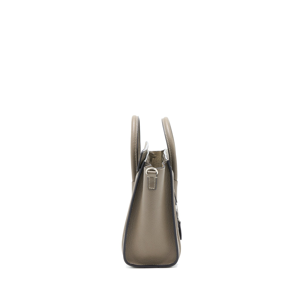 NANO LUGGAGE BAG CALFSKIN GREY SHW