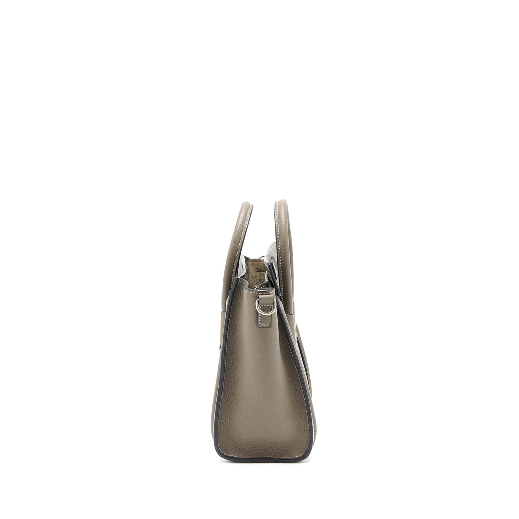 NANO LUGGAGE BAG CALFSKIN GREY SHW