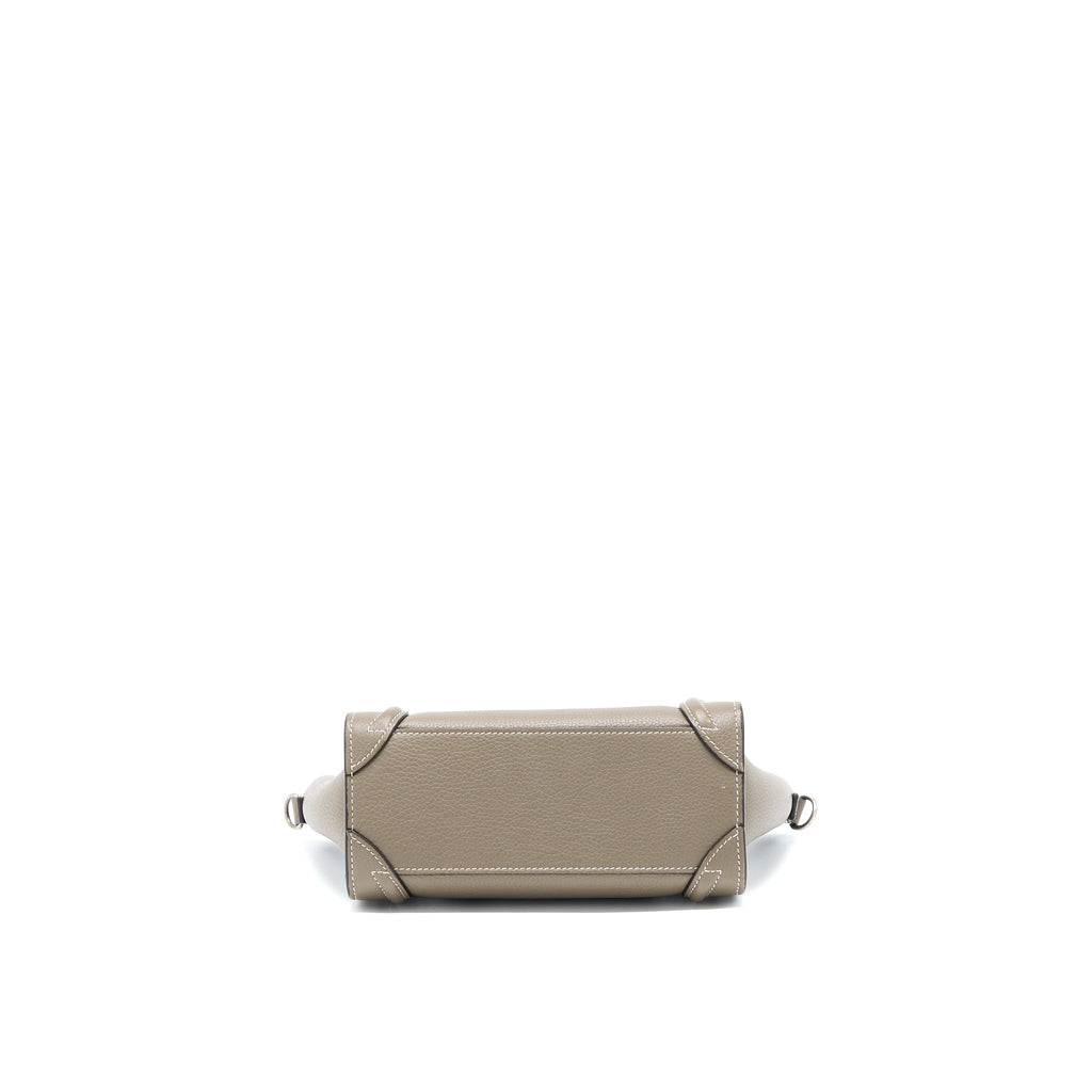 NANO LUGGAGE BAG CALFSKIN GREY SHW