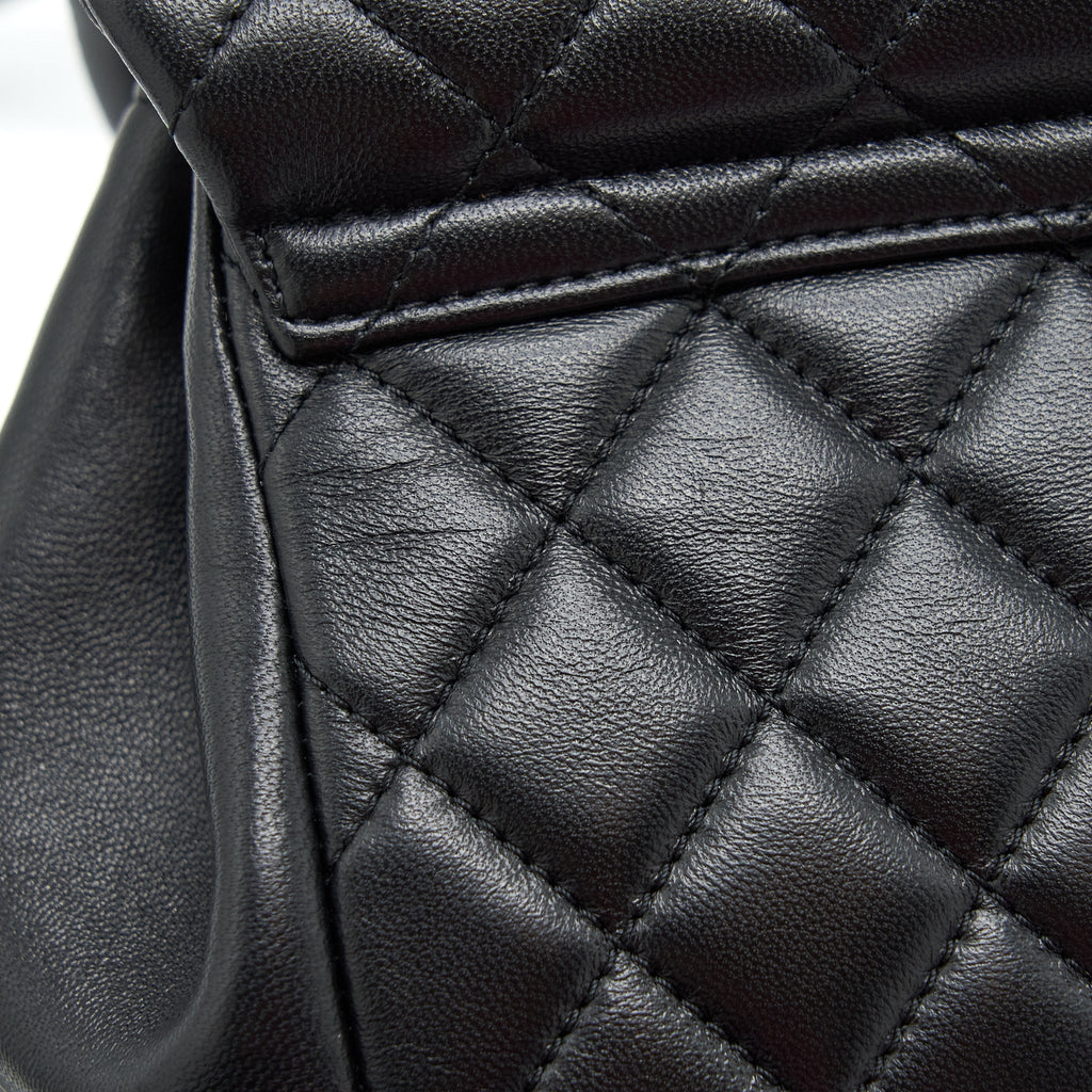 DUMA MINI BACKPACK LAMBSKIN BLACK LGHW(MICROCHIP)