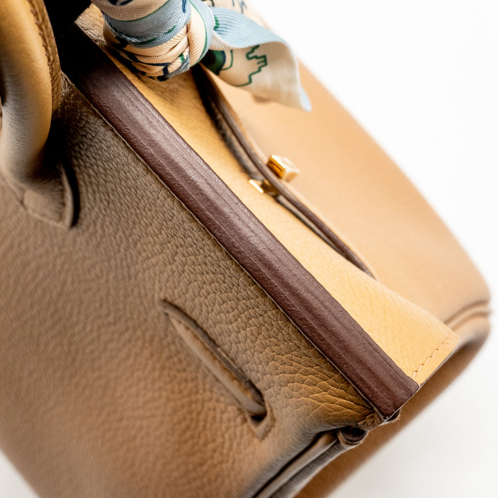 HERMES BIRKIN 25 TOGO BISCUIT GHW