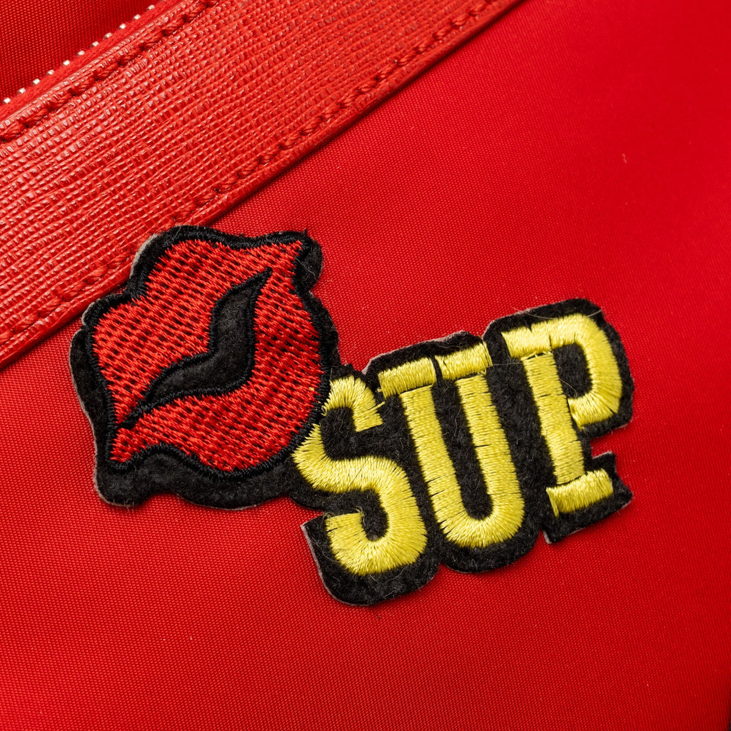 MONSTER BACKPACK NYLON/LEATHER RED/MULTICOLOUR SHW