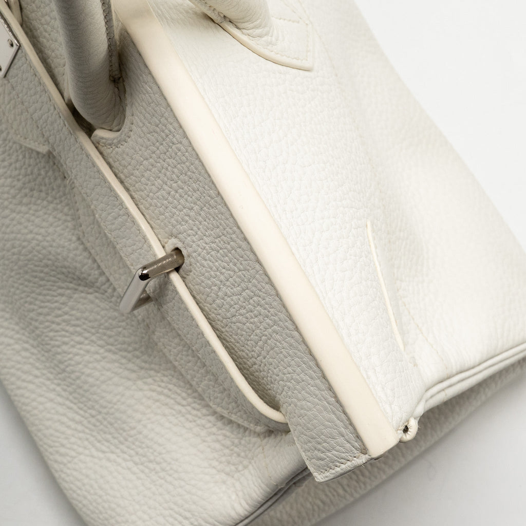 HERMES SHOULDER BIRKIN CLEMENCE BLANC SHW