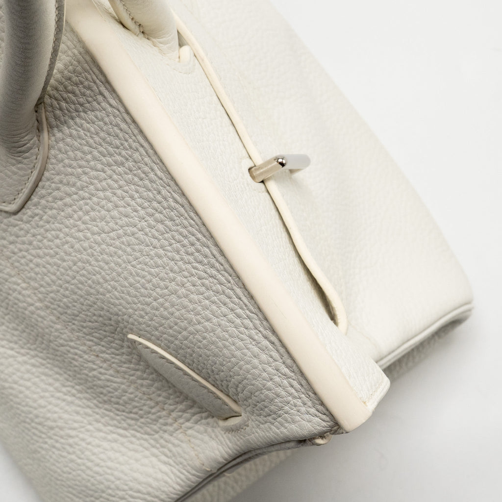 HERMES SHOULDER BIRKIN CLEMENCE BLANC SHW