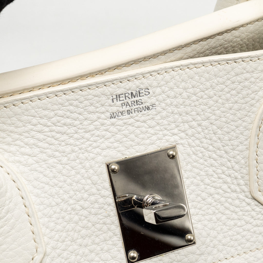 HERMES SHOULDER BIRKIN CLEMENCE BLANC SHW