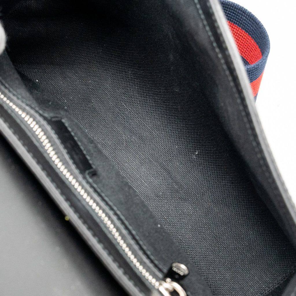 MESSENGER BAG GG SUPREME CANVAS BLACK MULTICOLOUR STRAP SHW