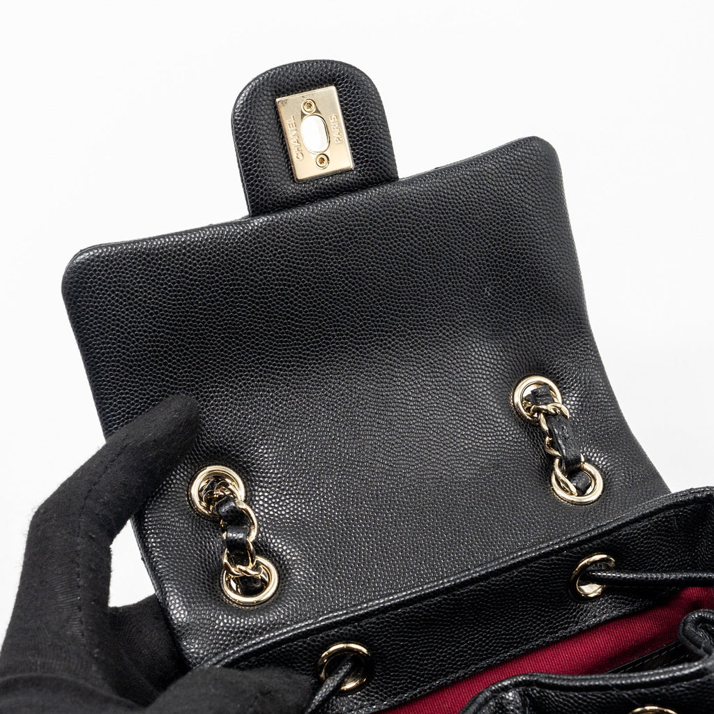 23S MINI BACKPACK CAVIAR BLACK LGHW (MICROCHIP)