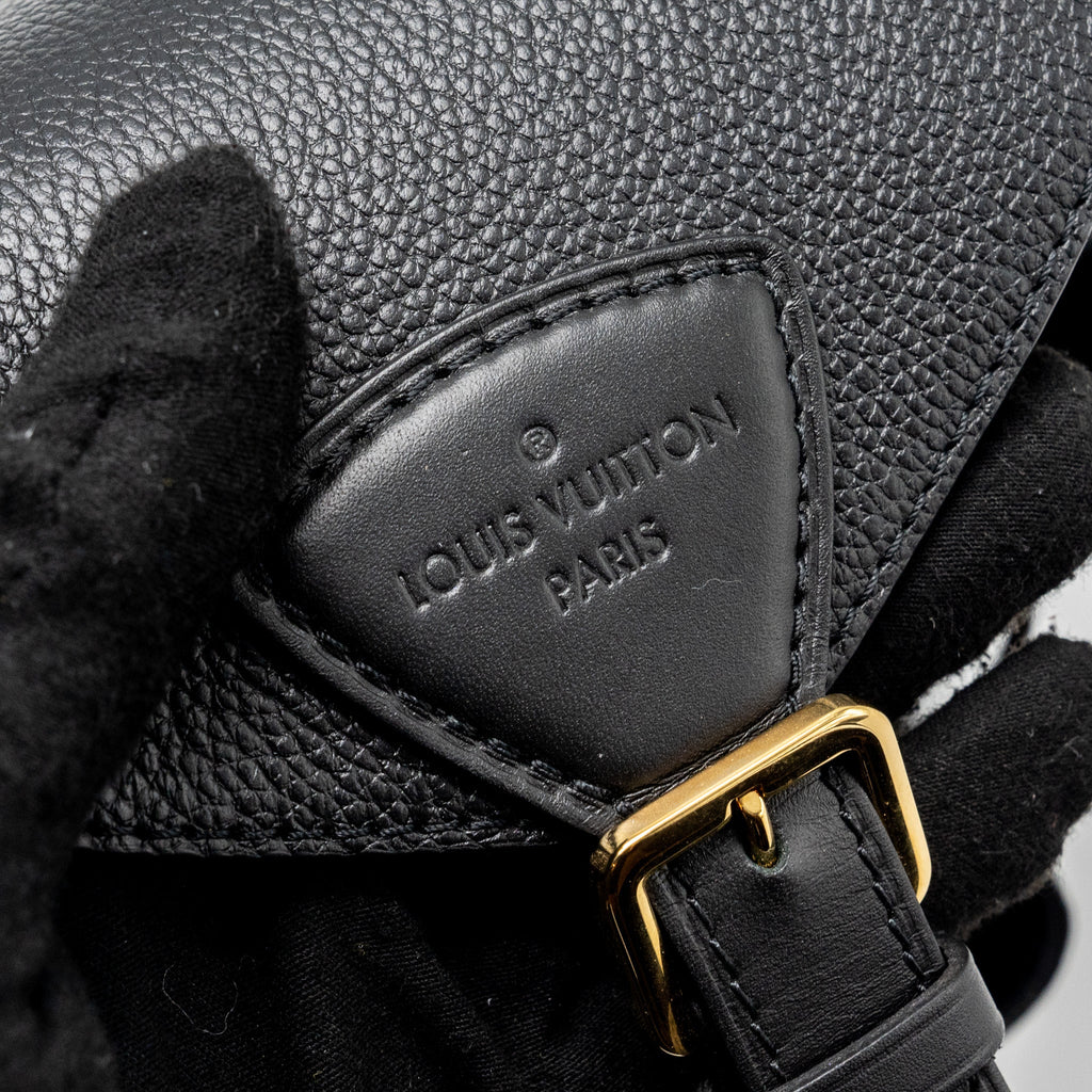 MONTSOURIS PM BACKPACK MONOGRAM EMPREINTE BLACK GHW