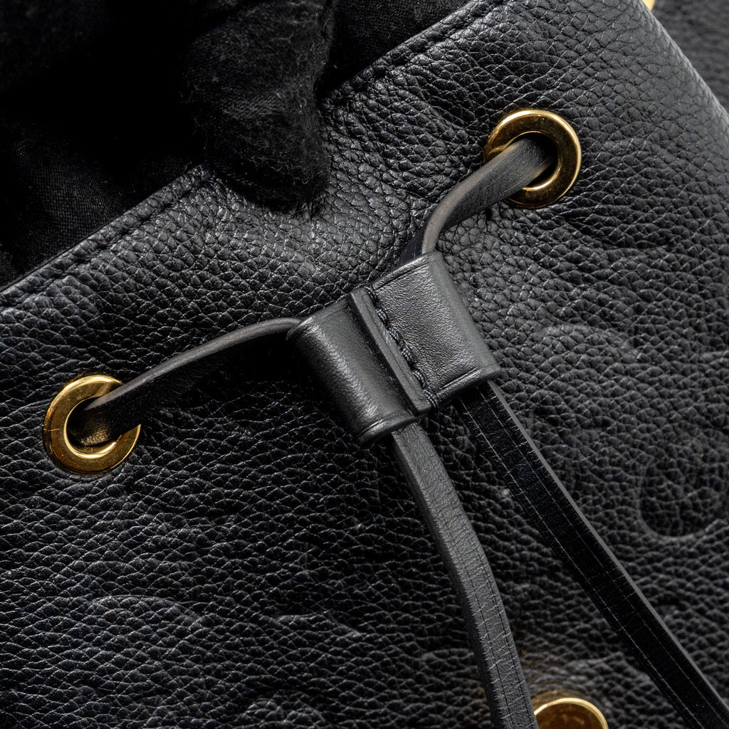 MONTSOURIS PM BACKPACK MONOGRAM EMPREINTE BLACK GHW