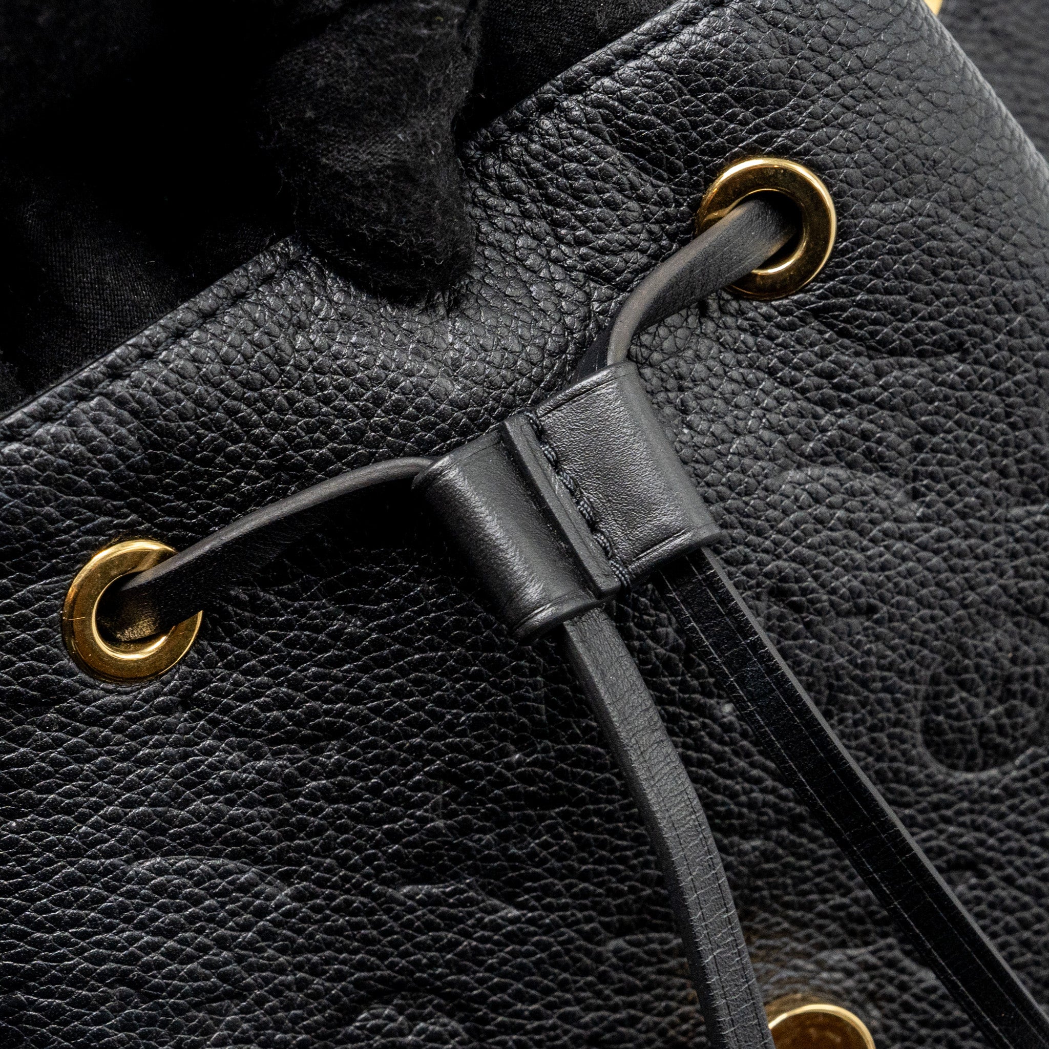 MONTSOURIS PM BACKPACK MONOGRAM EMPREINTE BLACK GHW