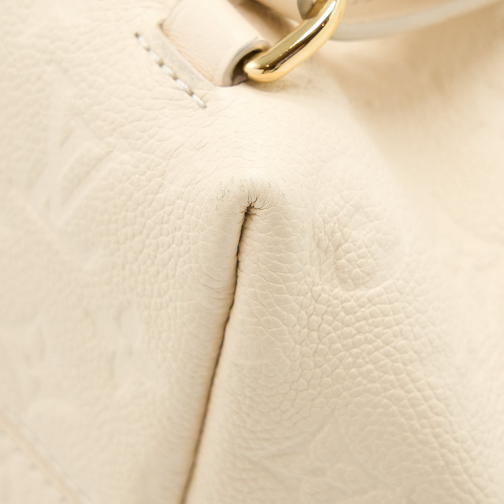 MONTSOURIS BACKPACK MONOGRAM EMPREINTE CREAM GHW