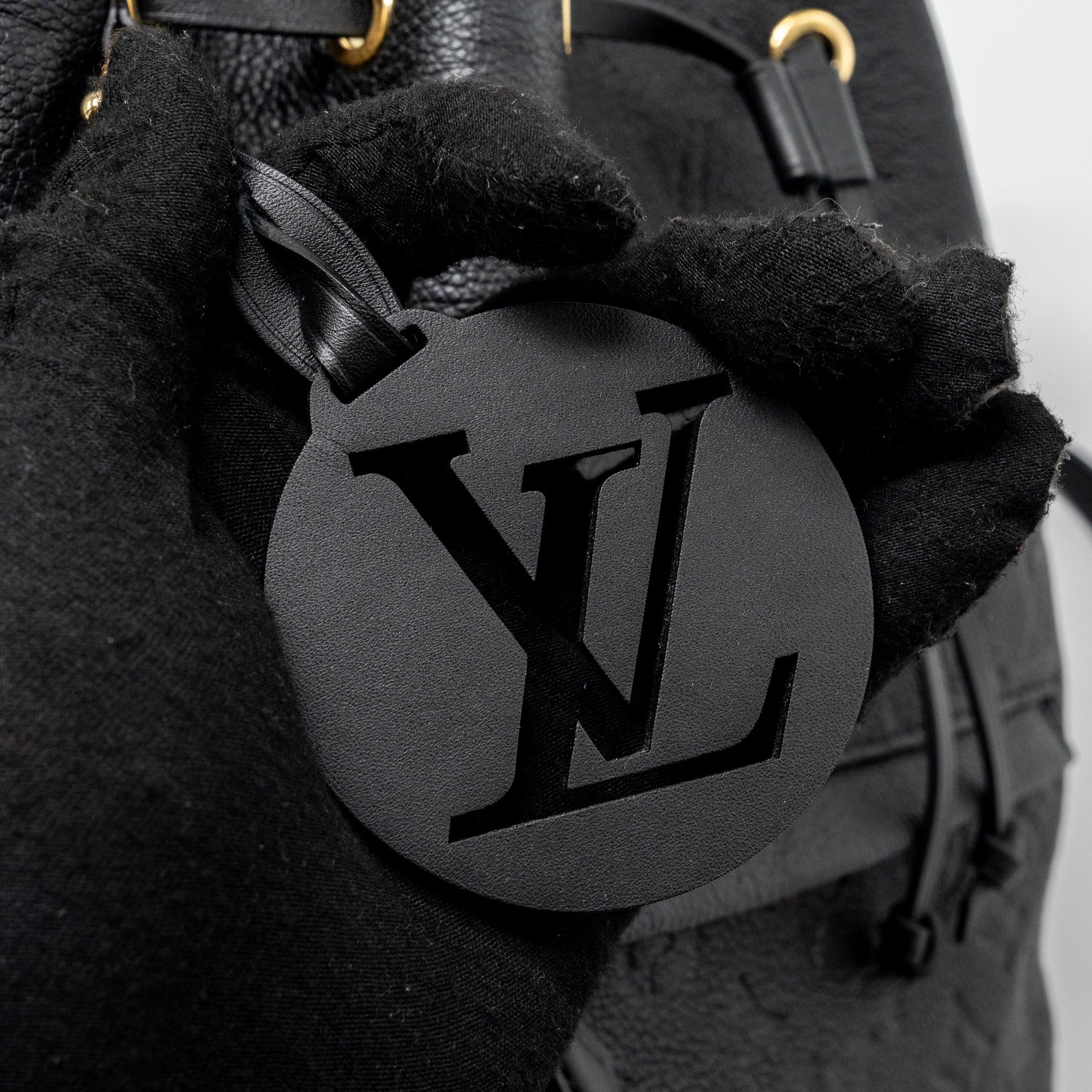 MONTSOURIS PM BACKPACK MONOGRAM EMPREINTE BLACK GHW
