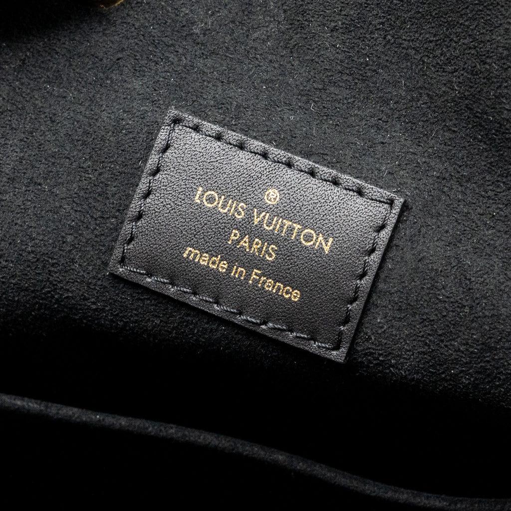 MONTSOURIS PM BACKPACK MONOGRAM EMPREINTE BLACK GHW