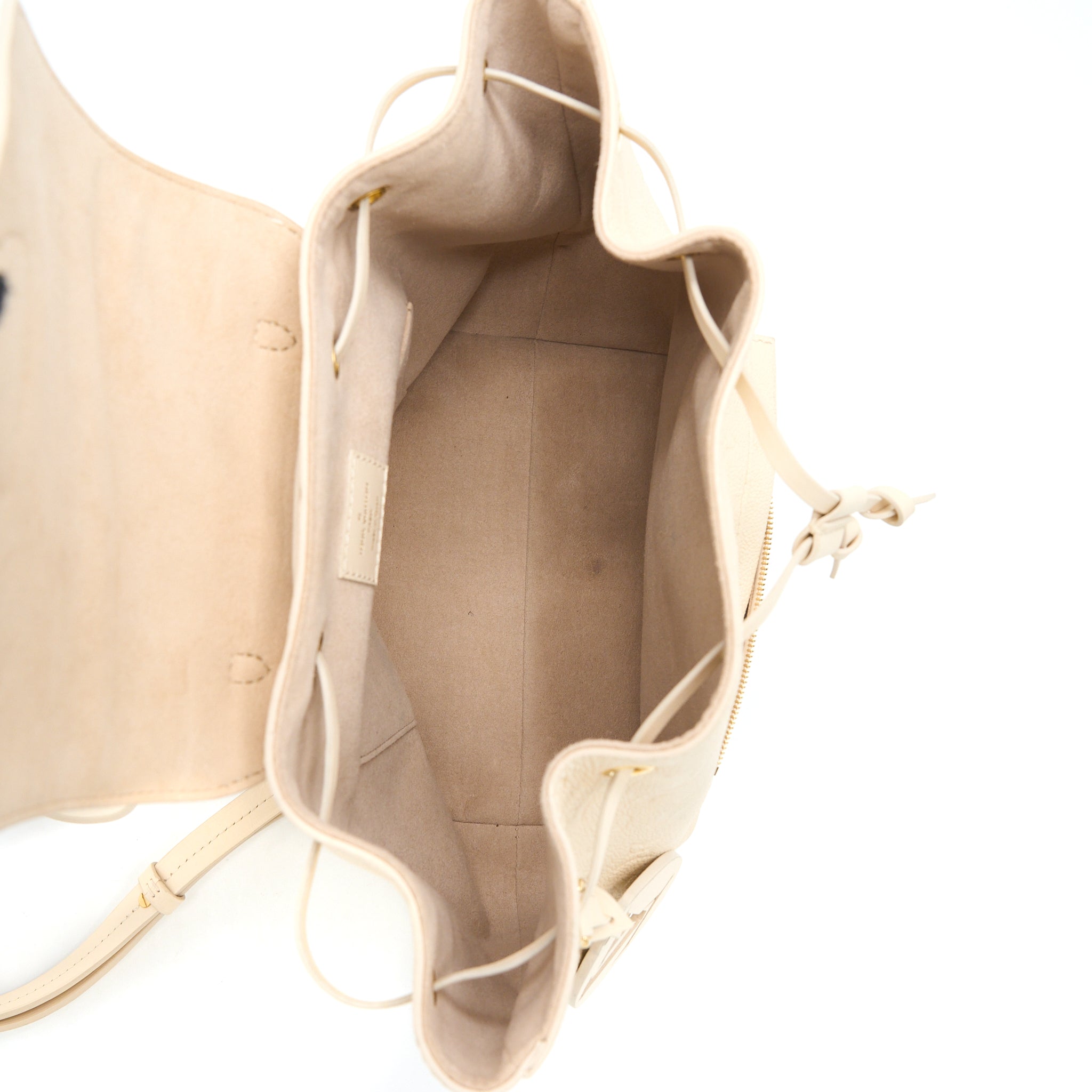 MONTSOURIS BACKPACK MONOGRAM EMPREINTE CREAM GHW