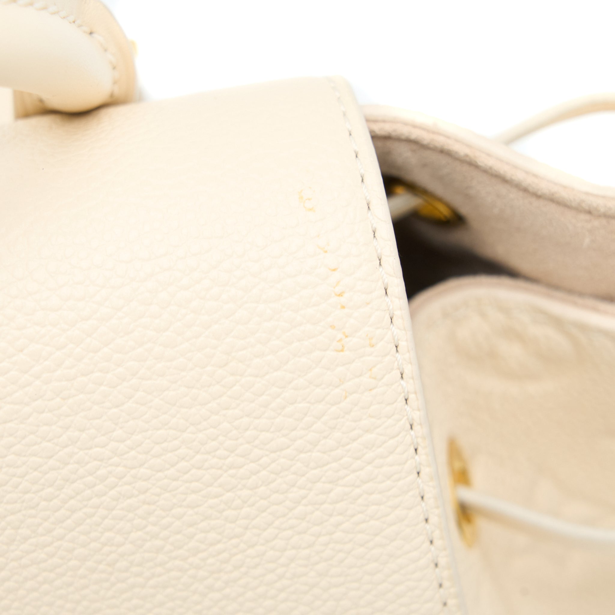 MONTSOURIS BACKPACK MONOGRAM EMPREINTE CREAM GHW