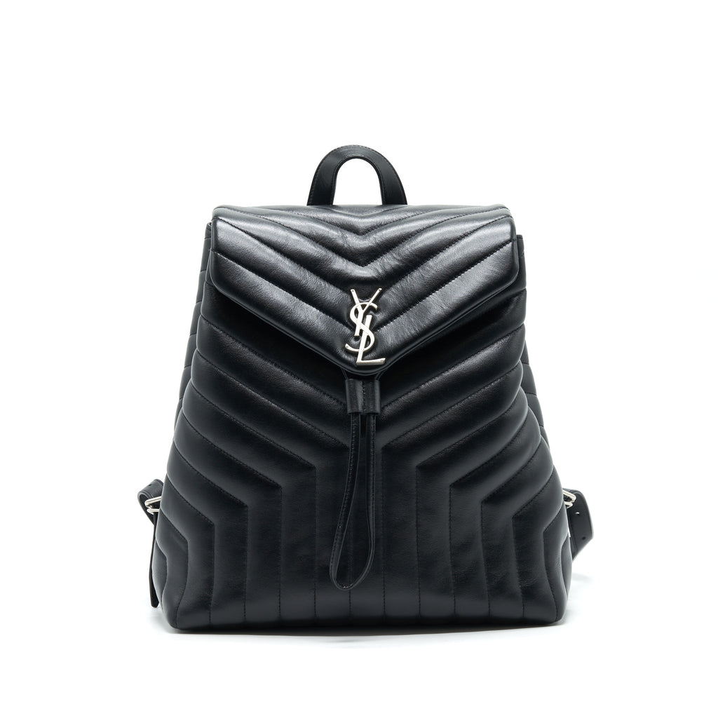 MEDIUM LOULOU BACKPACK BLACK Y MATELASS