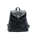 MEDIUM LOULOU BACKPACK BLACK Y MATELASS