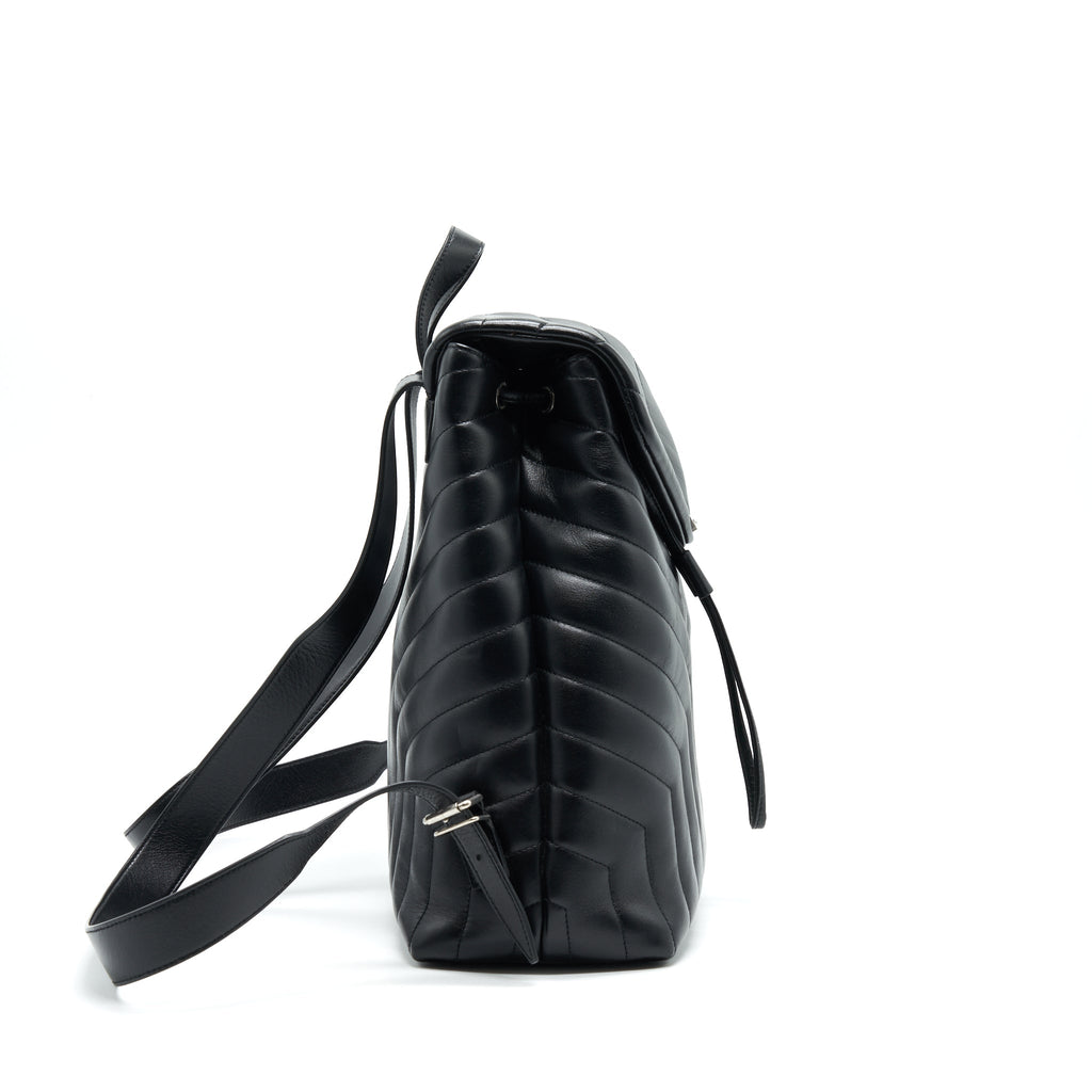 MEDIUM LOULOU BACKPACK BLACK Y MATELASS