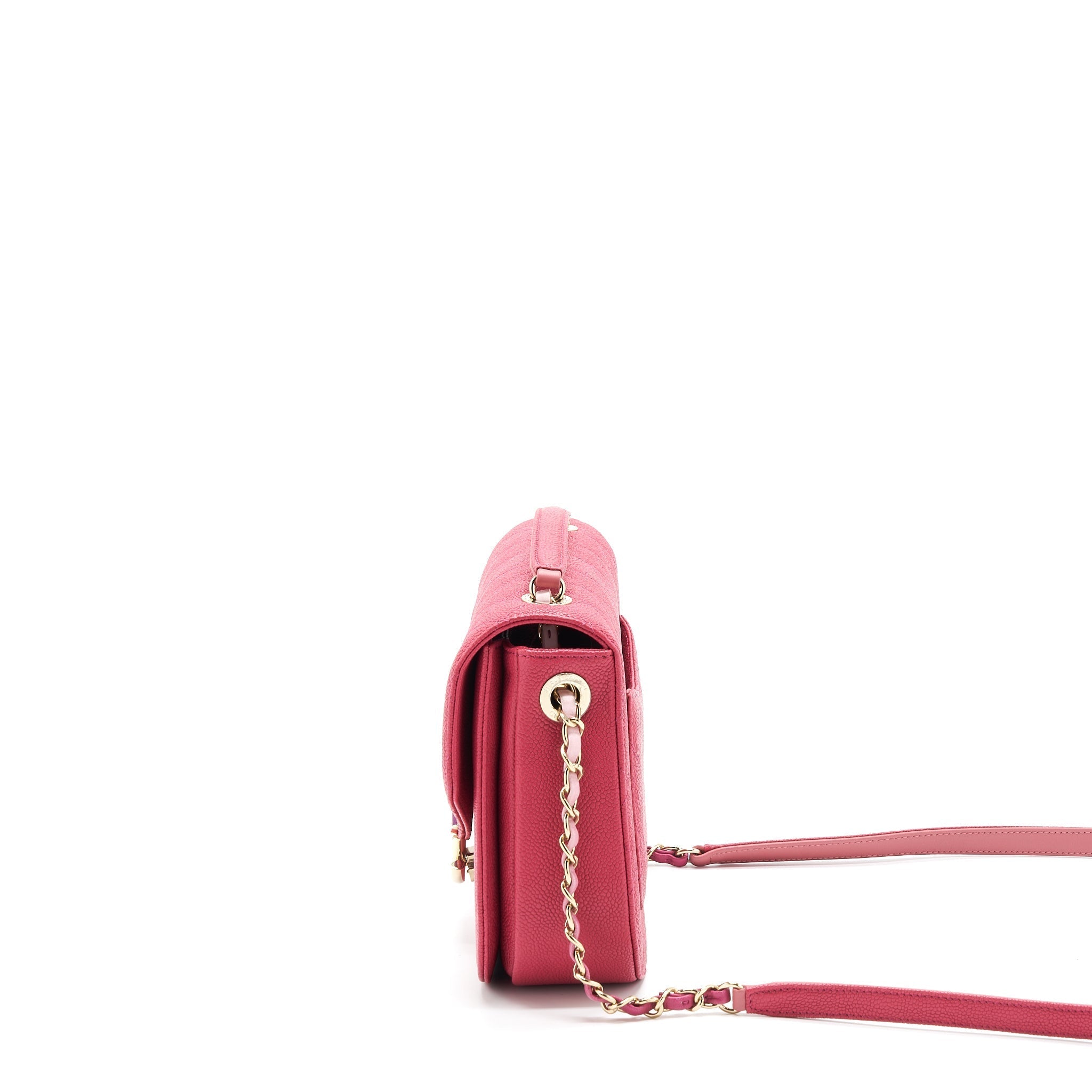 SEASONAL MESSENGER CROSSBODY BAG CAVIAR PINK LGHW