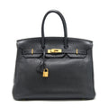 HERMES BIRKIN 35 CLEMENCE BLACK GHW