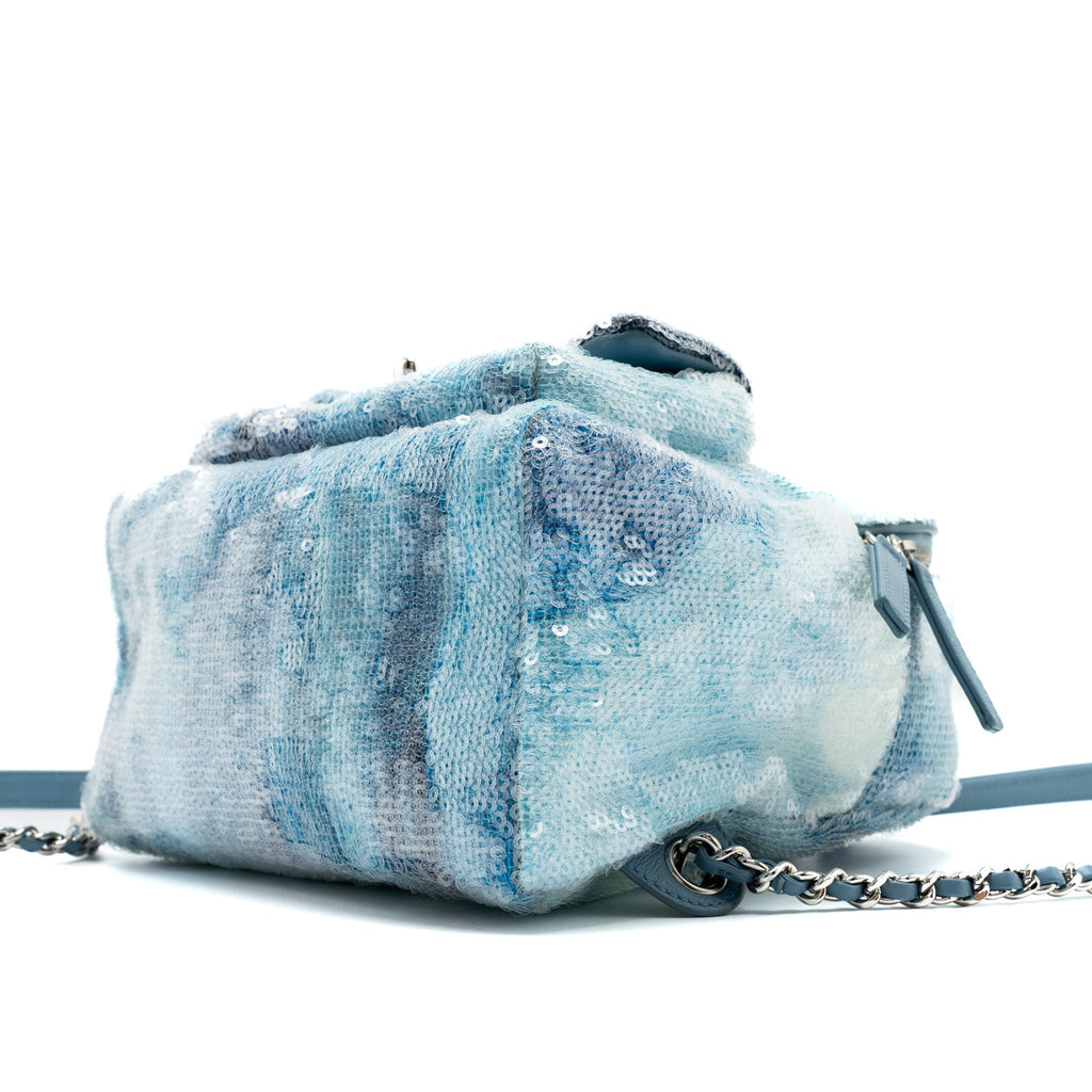 MINI BACKPACK SEQUINS MULTICOLOUR BLUE SHW