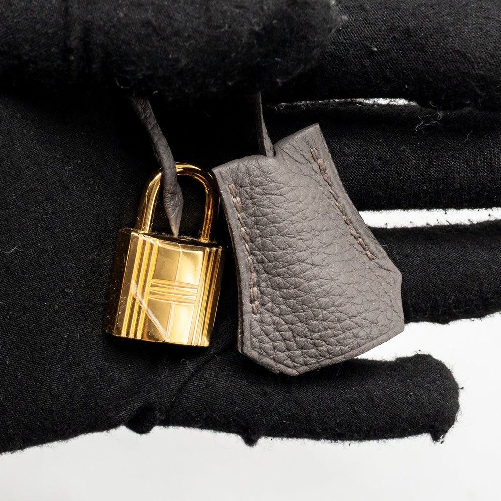 HERMES BIRKIN 25 TOGO GRIS ETAIN GHW