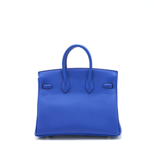 HERMES BIRKIN 25 TOGO LEATHER BLUE ROYAL / CAPUCHINS WITH SHW