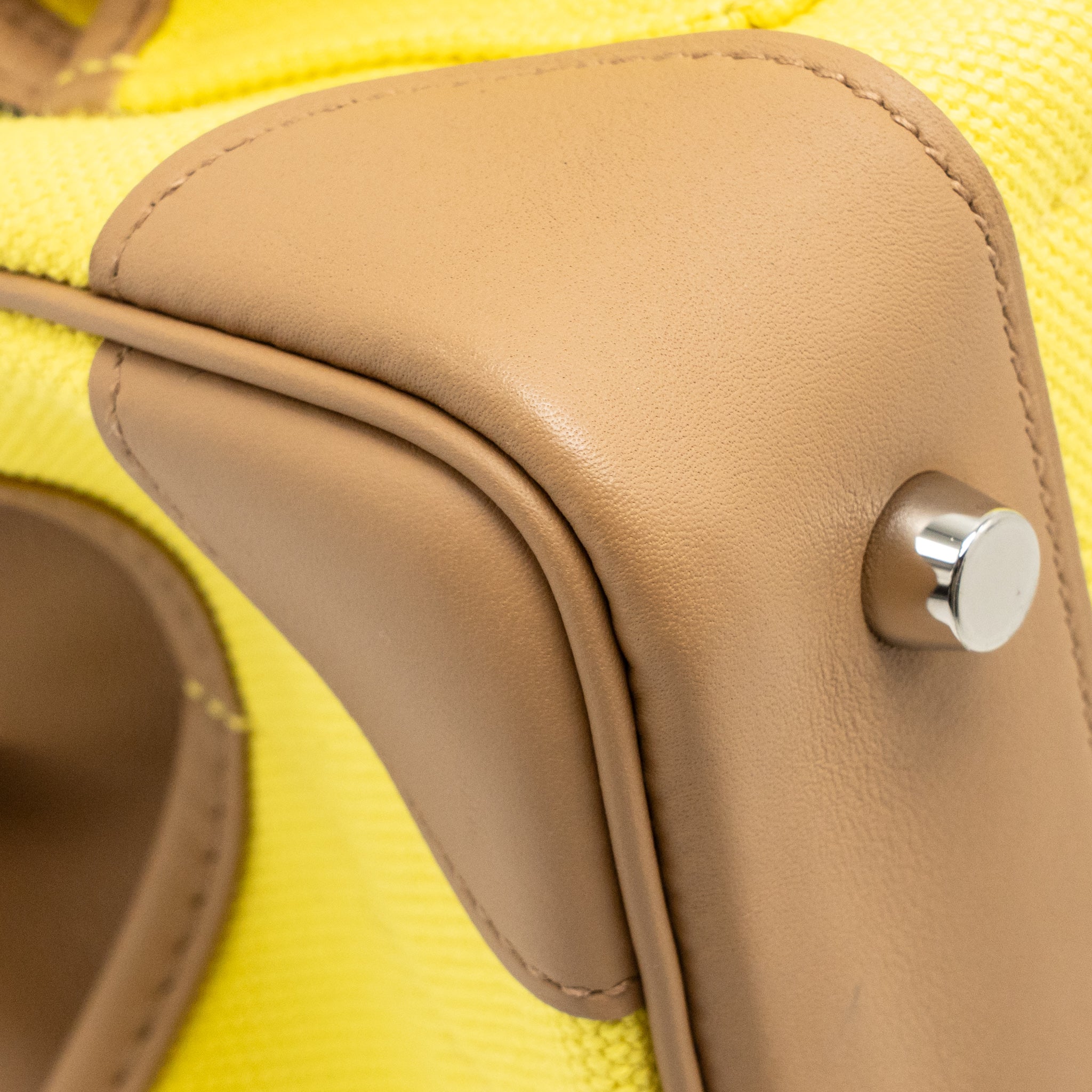 HERMES BIRKIN 25 CARGO TOILE GOELAND / SWIFT JAUNE CITRON / CHAI SHW
