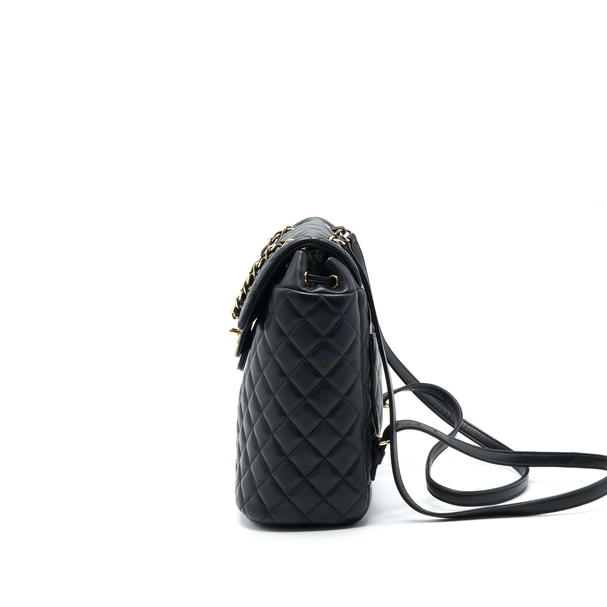 QUILTED LAMBSKIN URBAN SPIRIT BACKPACK BLACK GHW