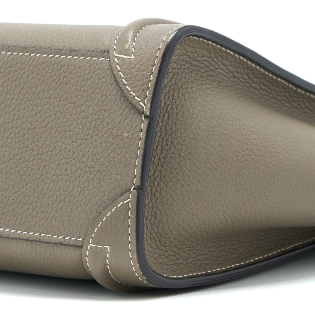 NANO LUGGAGE BAG CALFSKIN GREY SHW