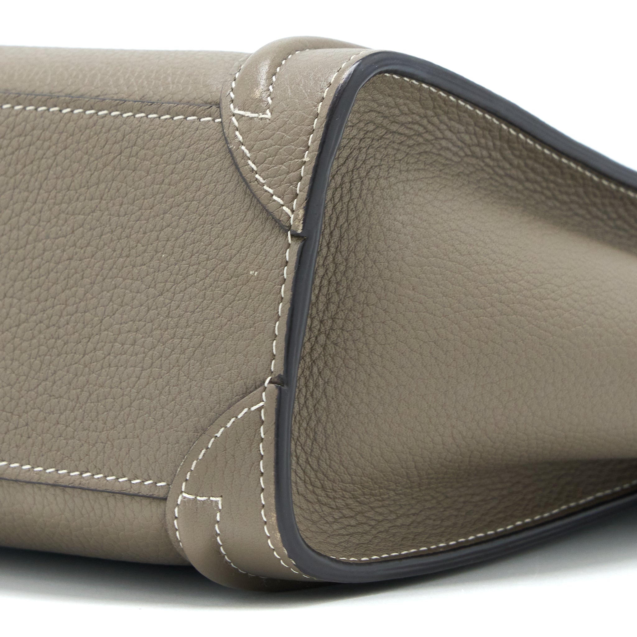 NANO LUGGAGE BAG CALFSKIN GREY SHW