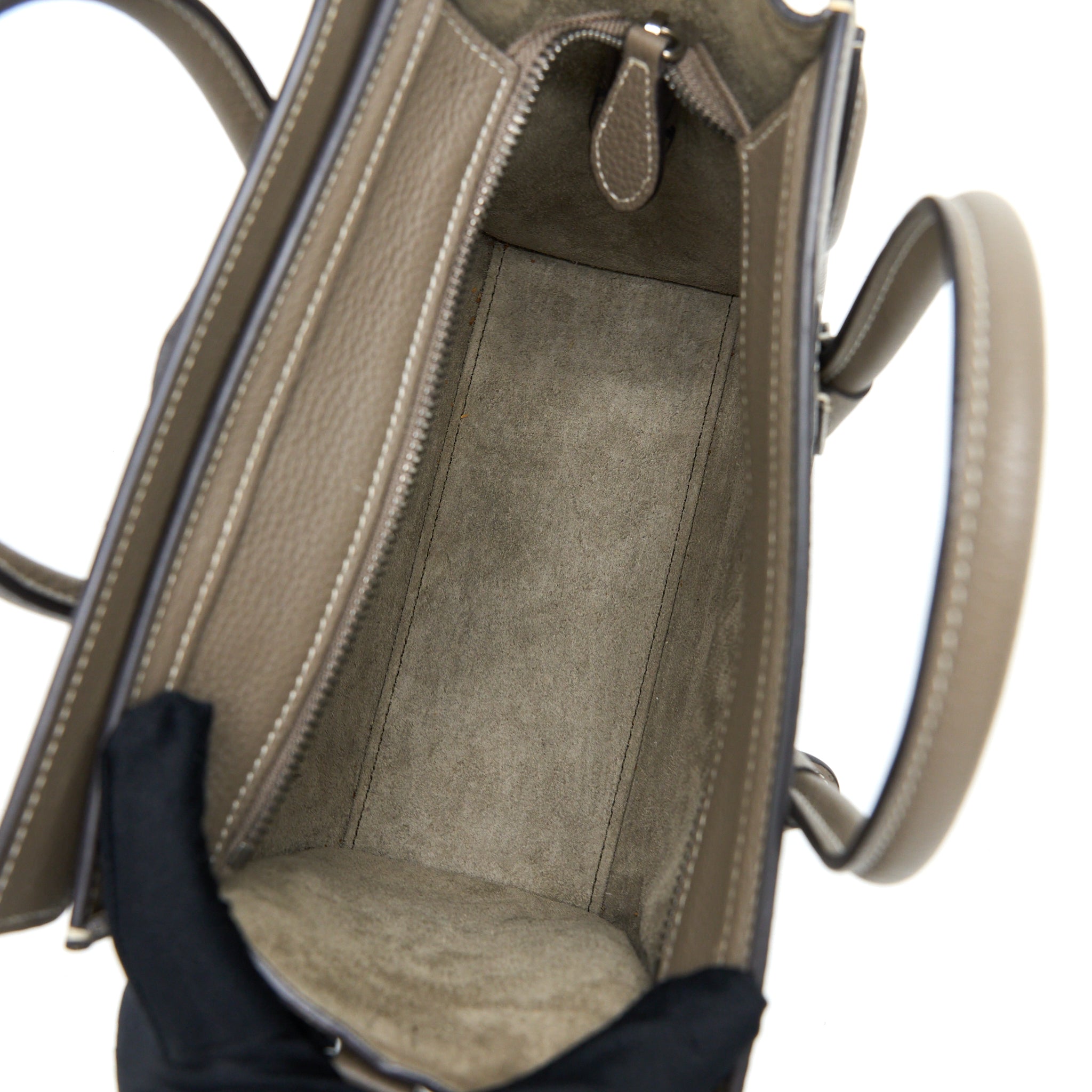 NANO LUGGAGE BAG CALFSKIN GREY SHW