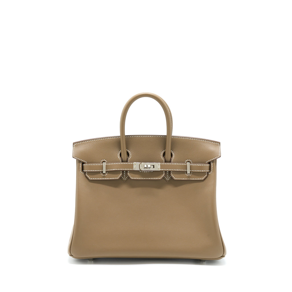 HERMES BIRKIN 25 SWIFT ETOUPE SHW