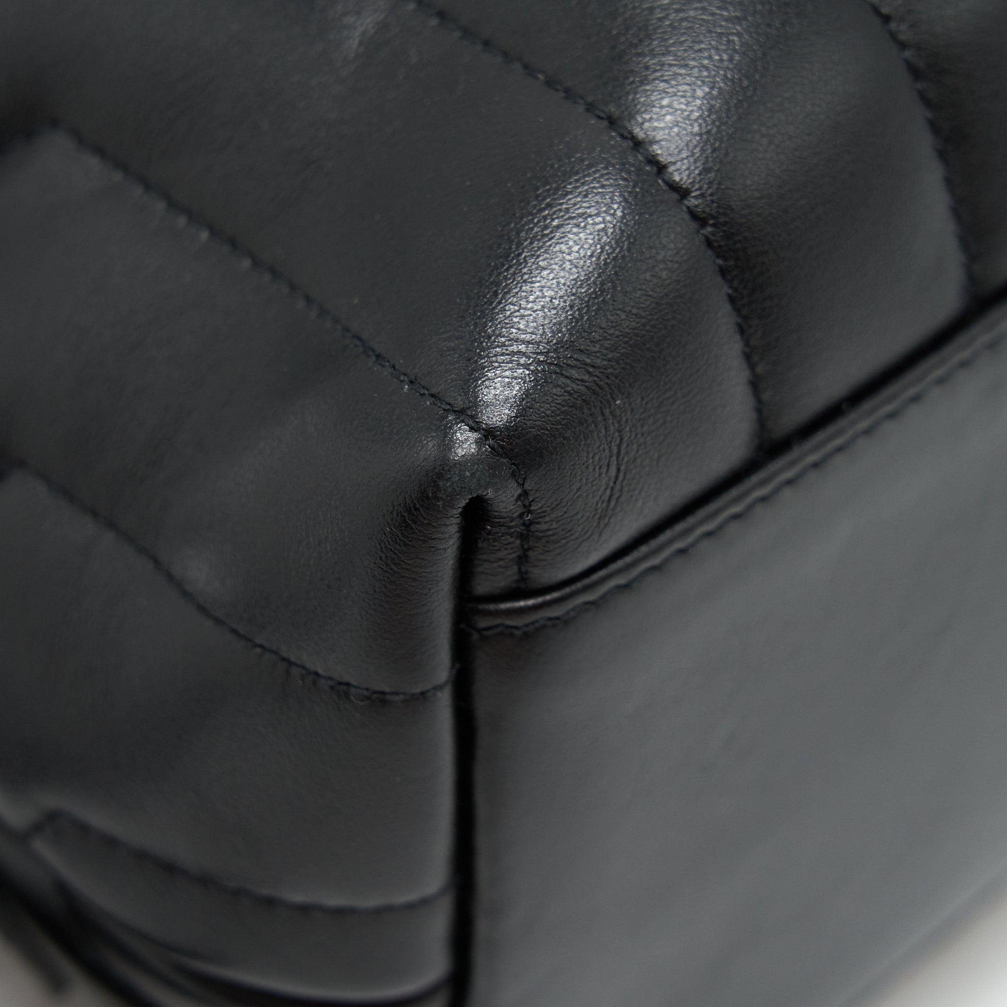 MEDIUM LOULOU BACKPACK BLACK Y MATELASS