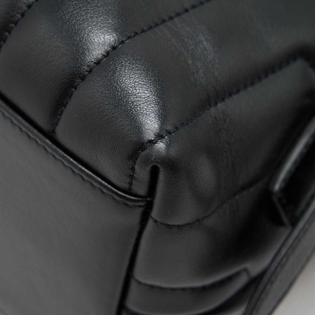 MEDIUM LOULOU BACKPACK BLACK Y MATELASS