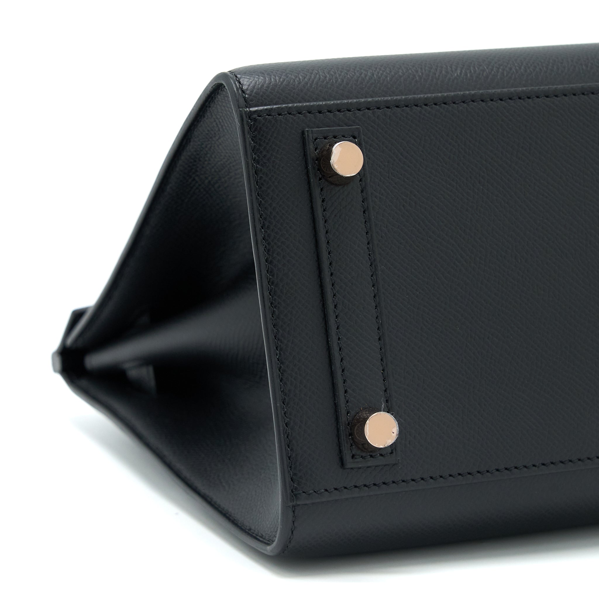 HERMES BIRKIN 25 EPSOM BLACK RGHW