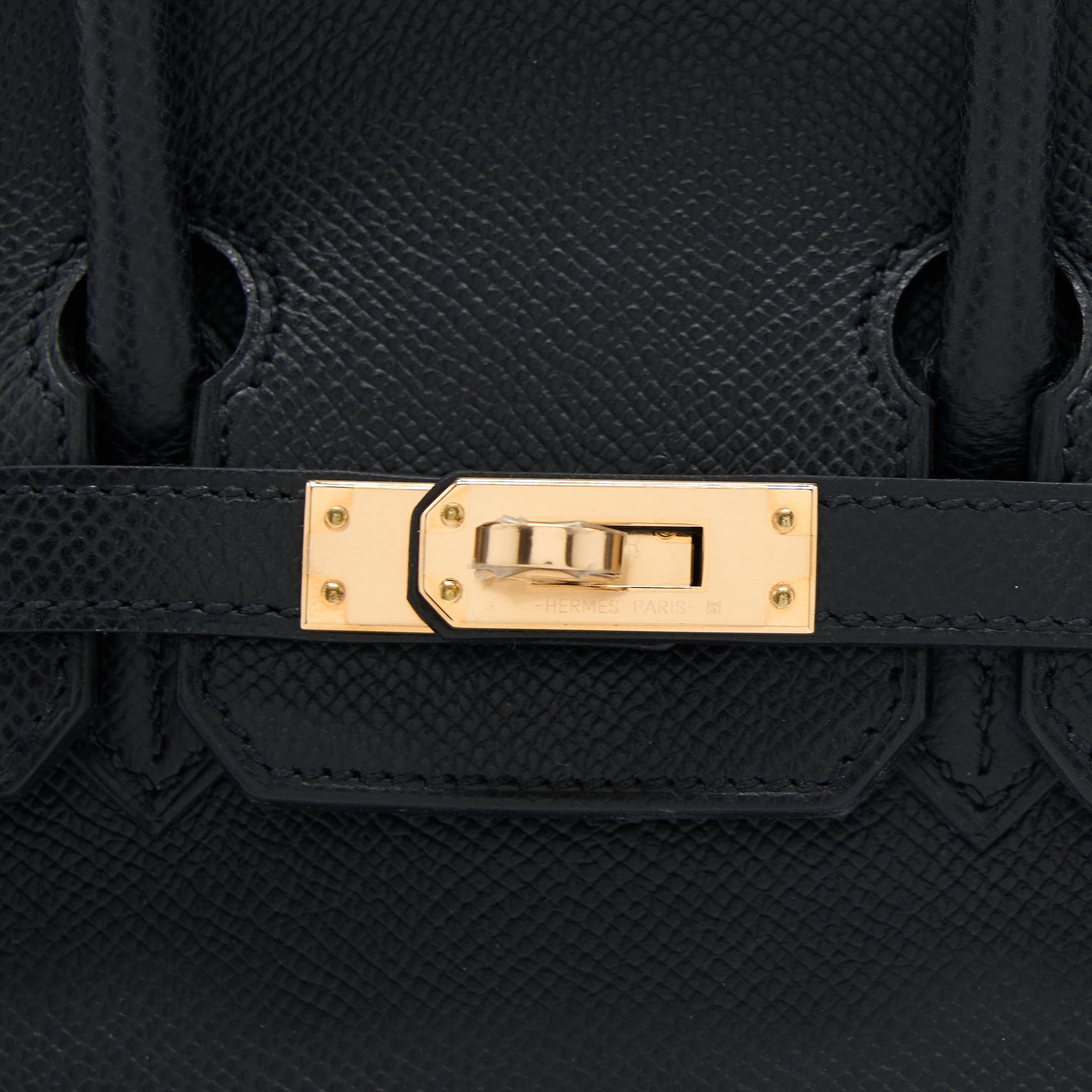 HERMES BIRKIN 25 EPSOM BLACK RGHW
