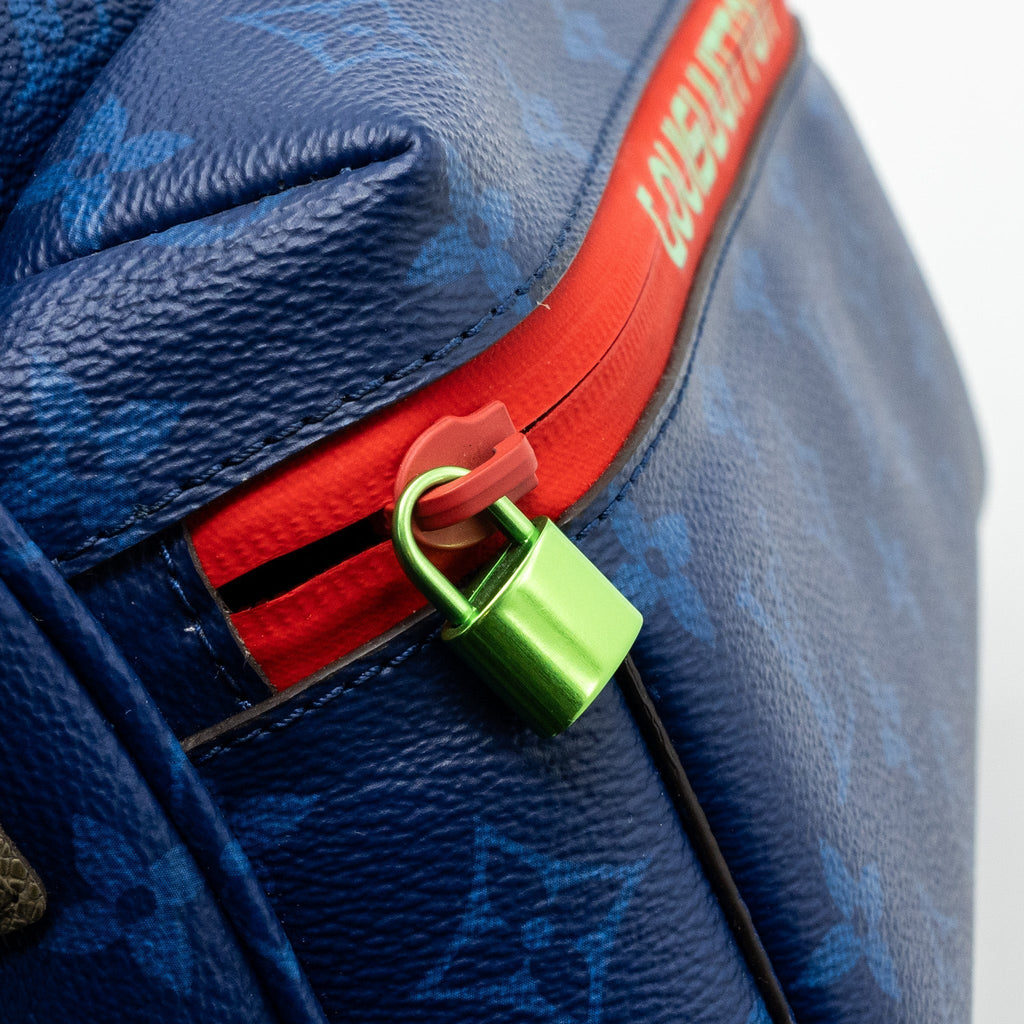 MESSENGER BAG MONOGRAM CANVAS PACIFIC BLUE/ MULTICOLOUR HARDWARE