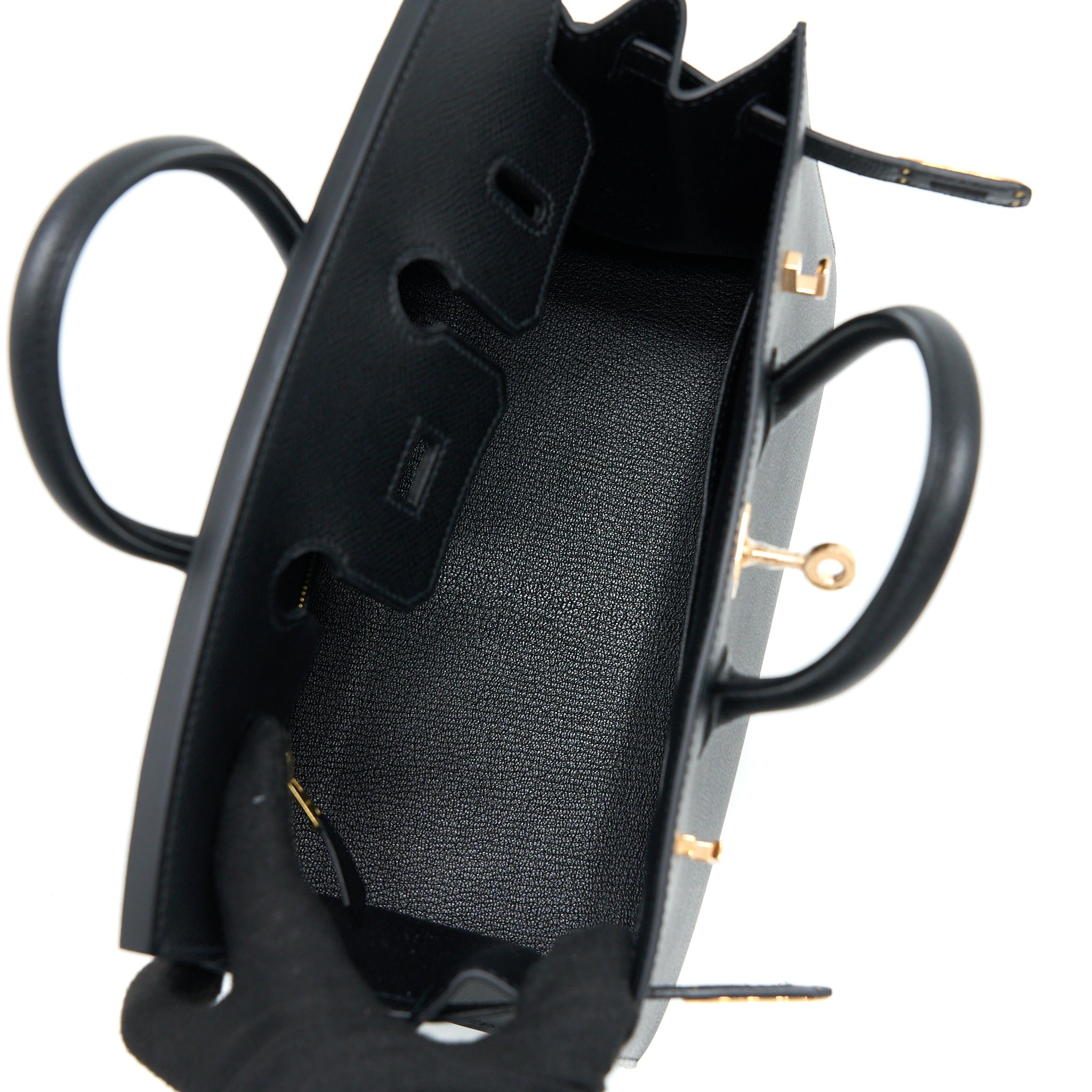 HERMES BIRKIN 25 EPSOM BLACK RGHW